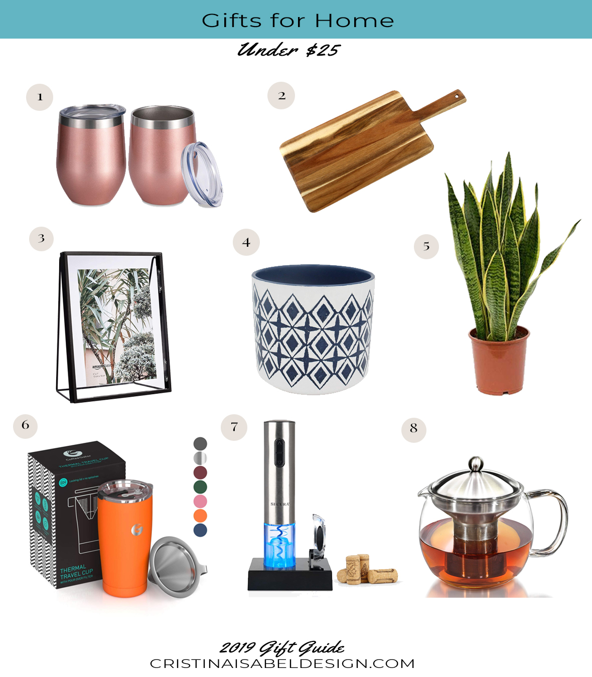 Gift Guide for Home under $25 - Cristina Isabel Design