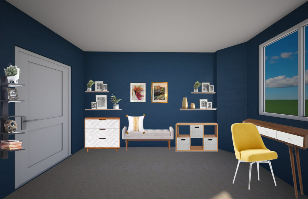 Sarah Thayer Bedroom Render - Cristina Isabel Design