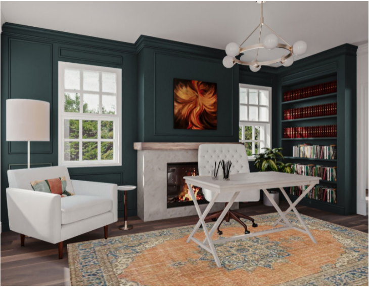 Office Design - Modern Living Room - Cristina Isabel Design